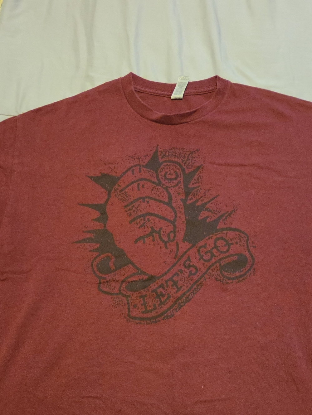 Rancid "Let's Go" Maroon heavy Cotton T Shirt